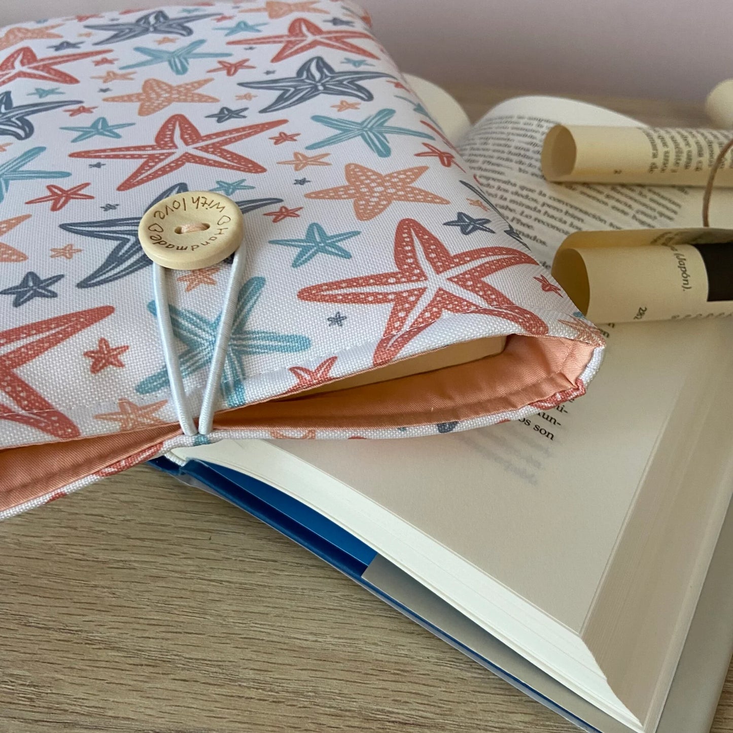 Funda literaria estrellas de mar impermeable