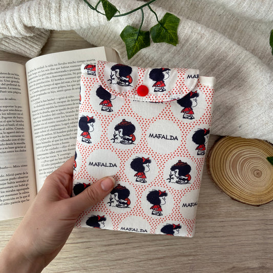 Funda kindle Mafalda (en rojo)