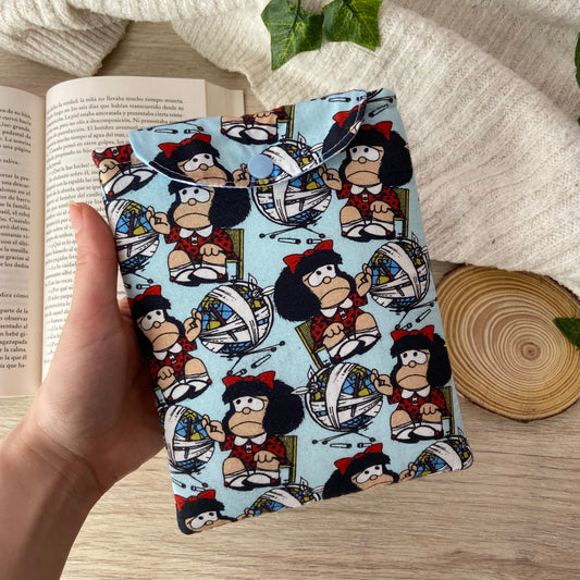 Funda kindle Mafalda (en azul)