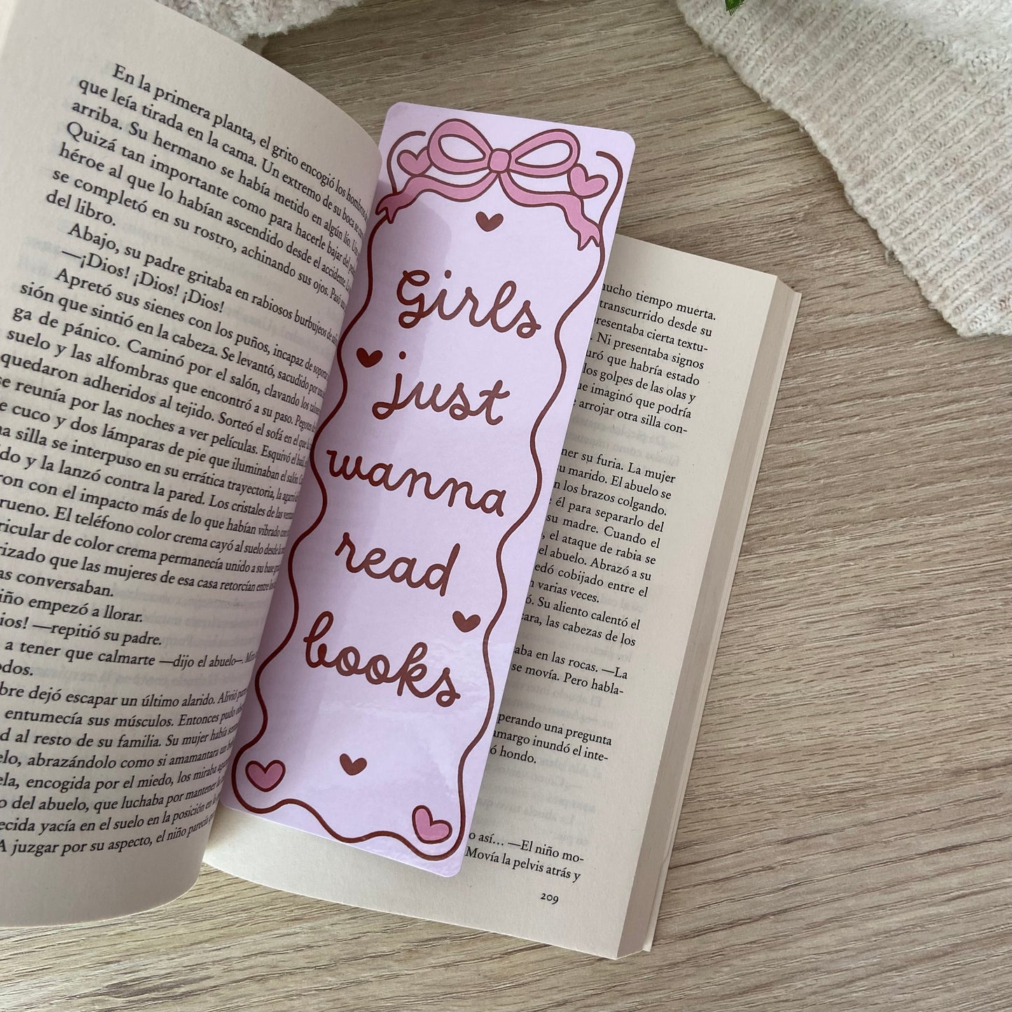 Marcapáginas Girls just wanna read books