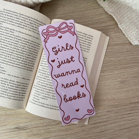 Marcapáginas Girls just wanna read books