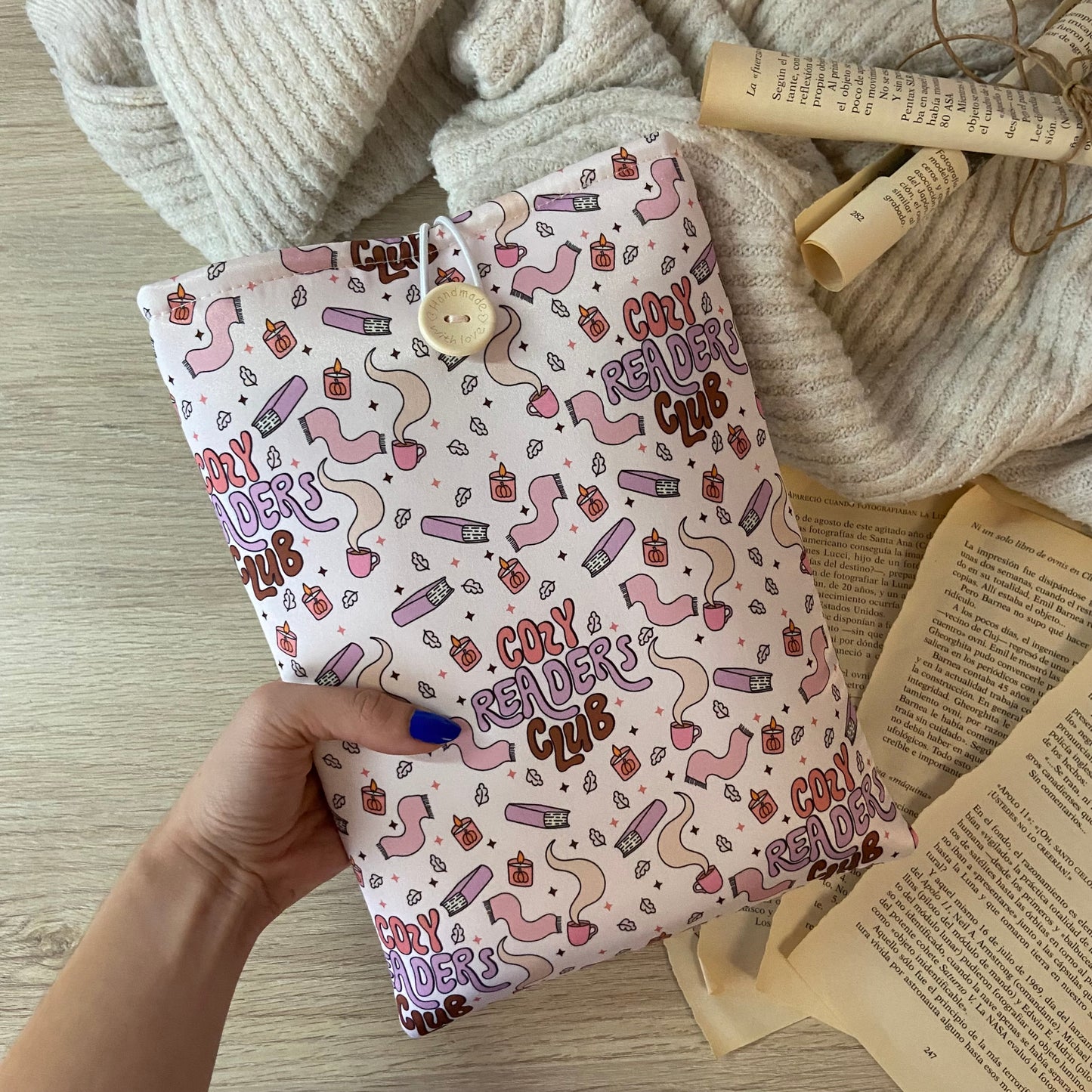 Funda literaria Cozy readers club