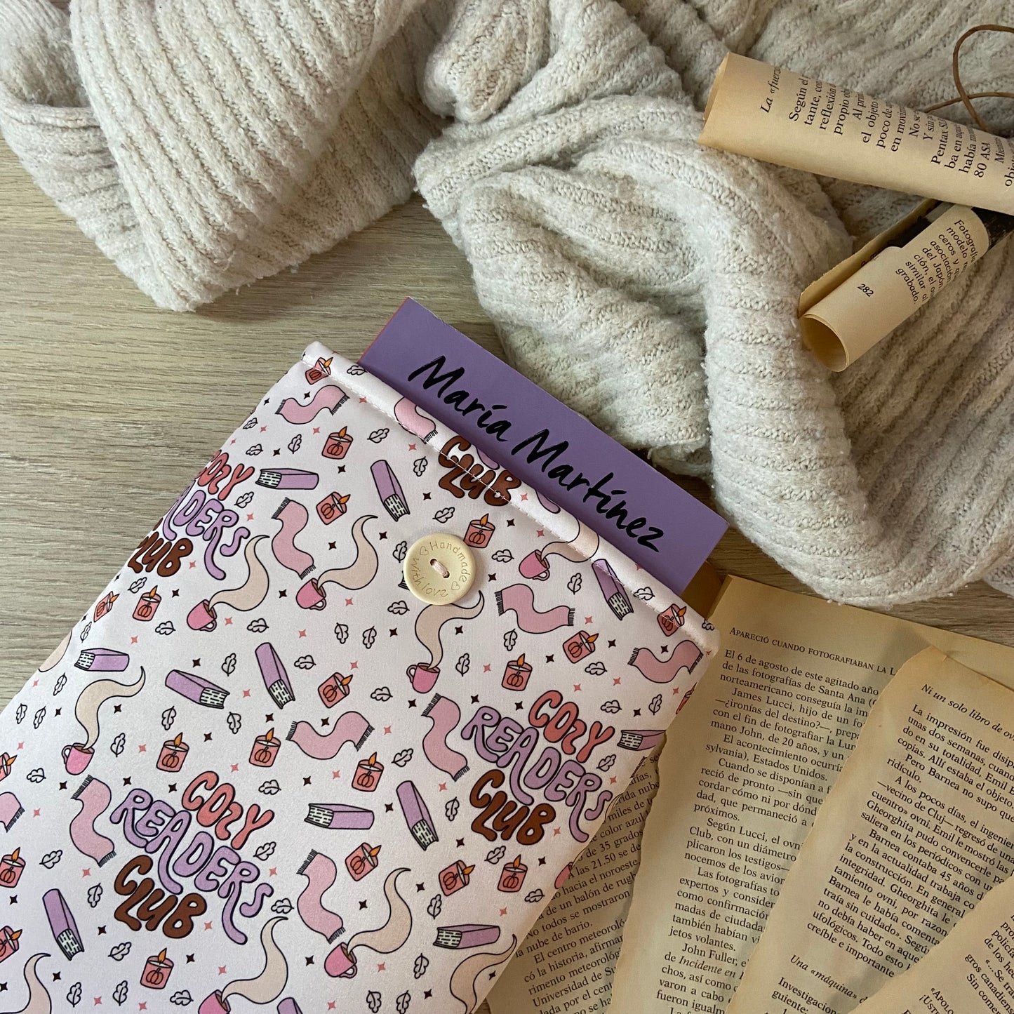 Funda literaria Cozy readers club