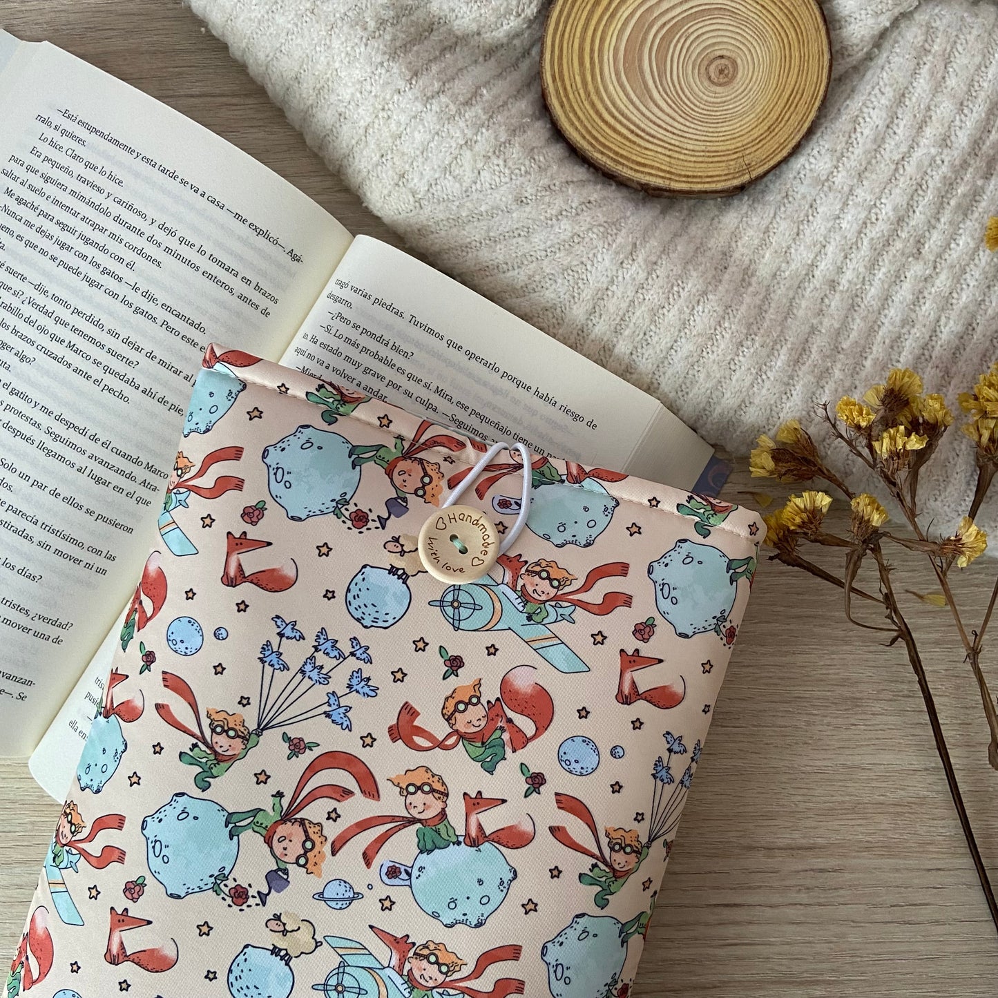 Funda literaria Principito aviador