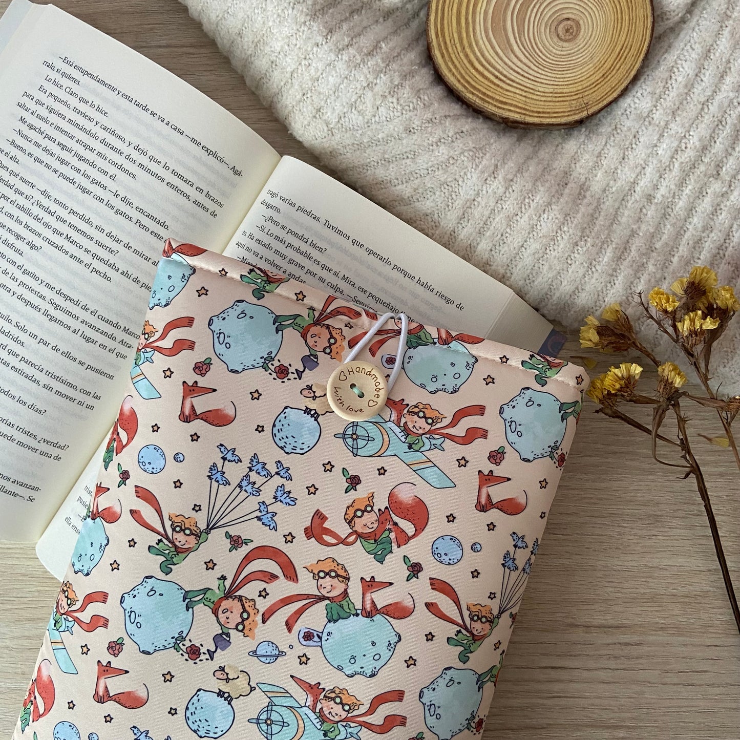 Funda literaria Principito aviador