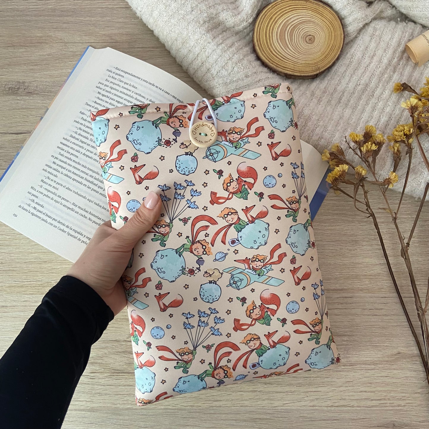 Funda literaria Principito aviador