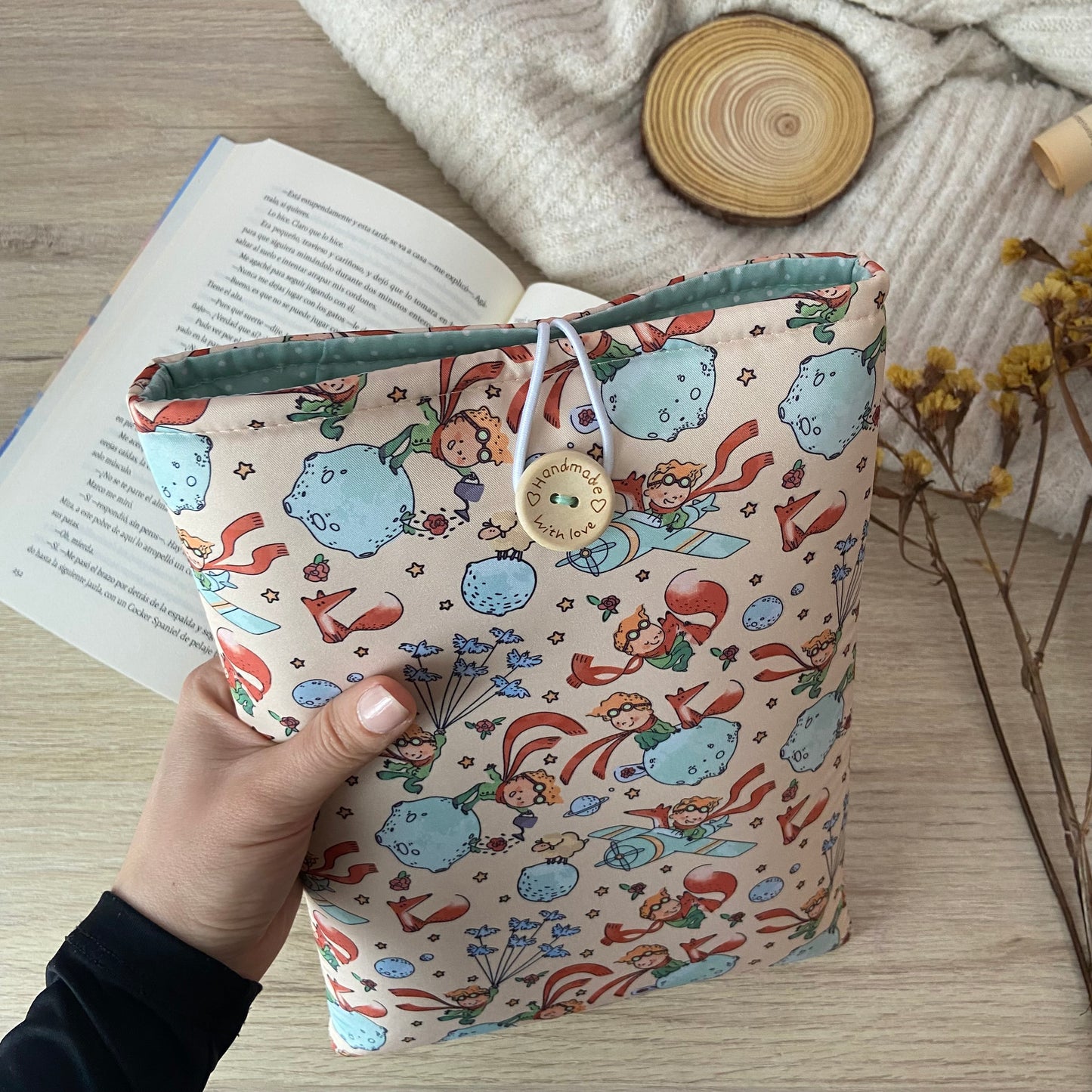 Funda literaria Principito aviador
