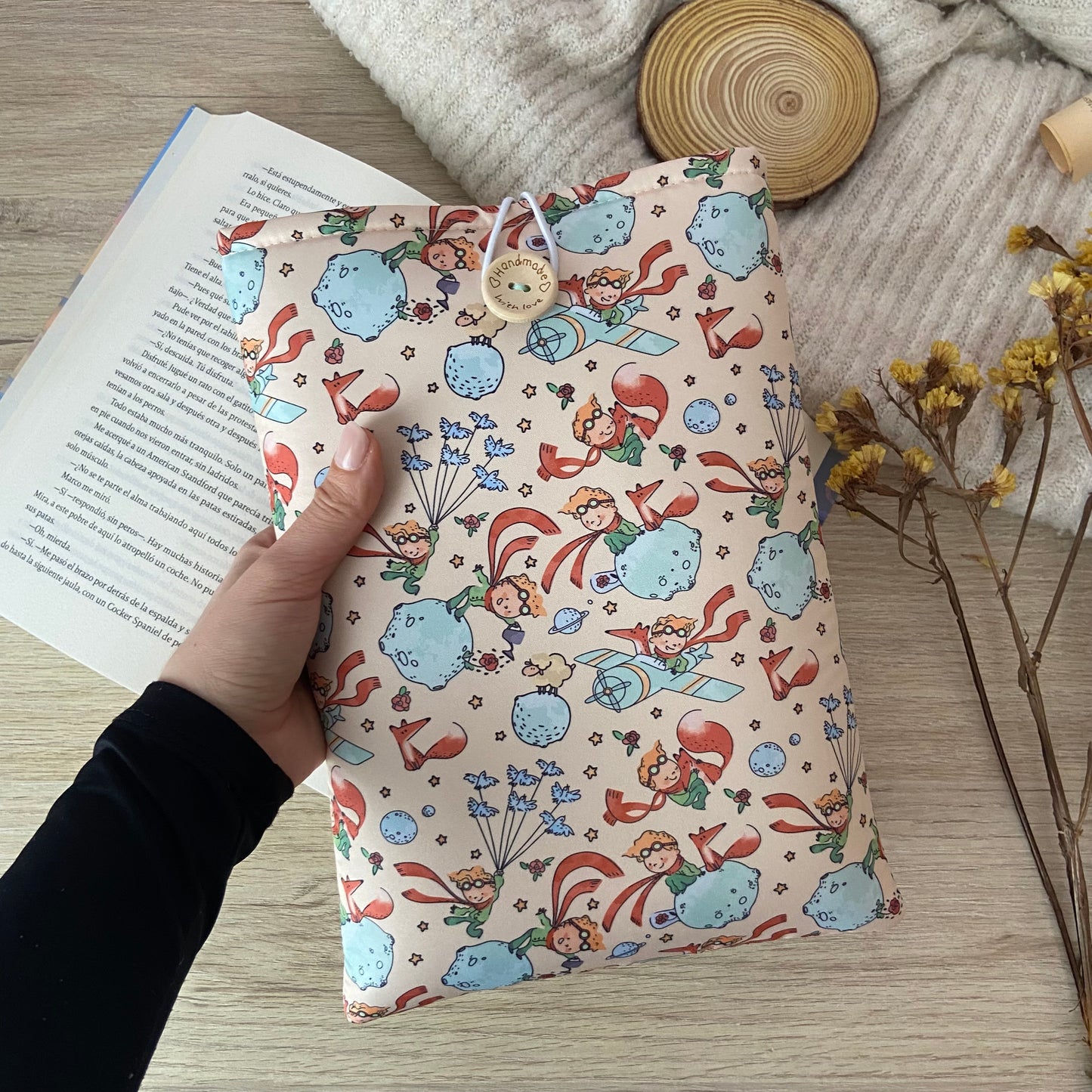 Funda literaria Principito aviador