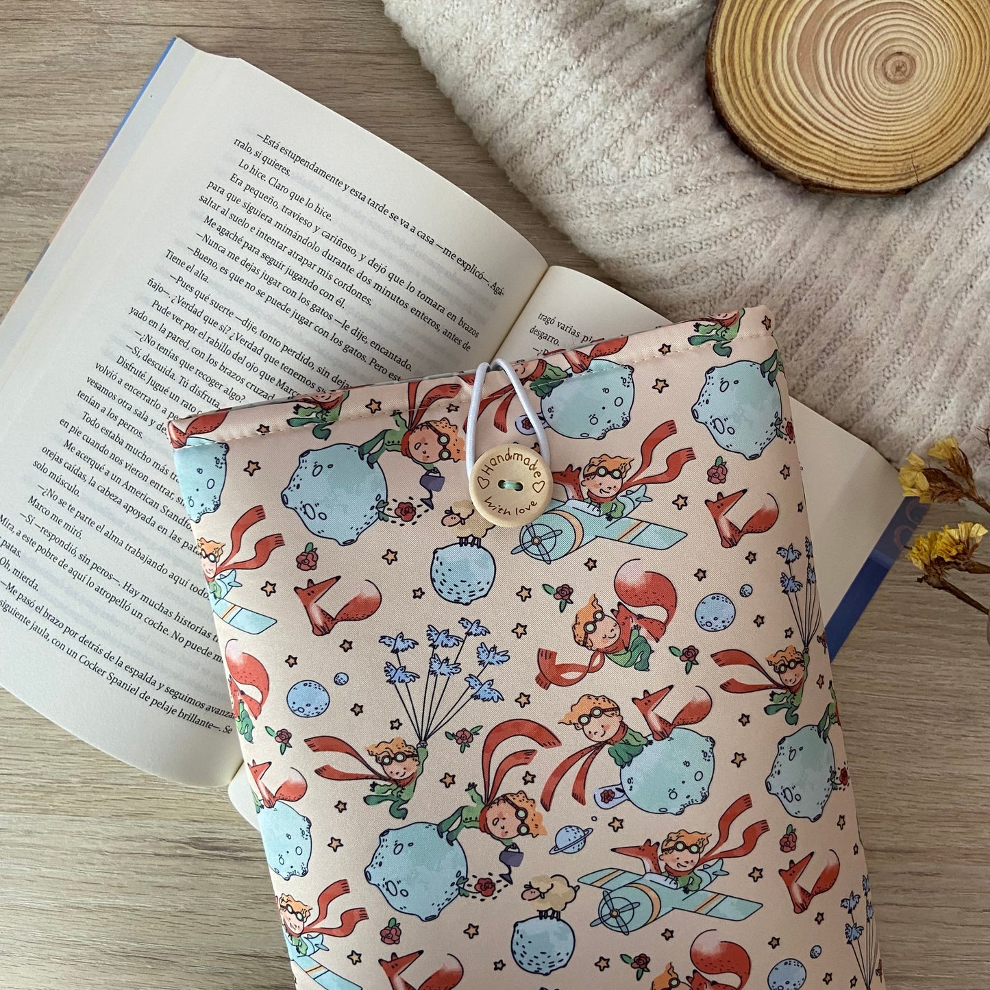 Funda literaria Principito aviador