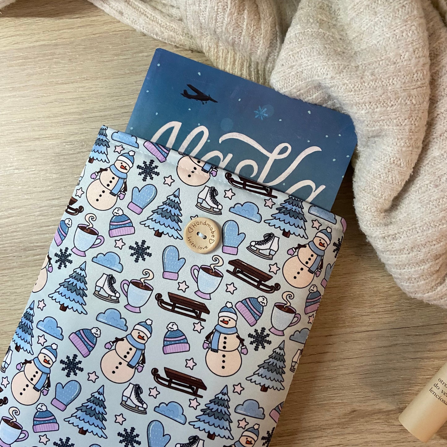 Funda literaria snowman