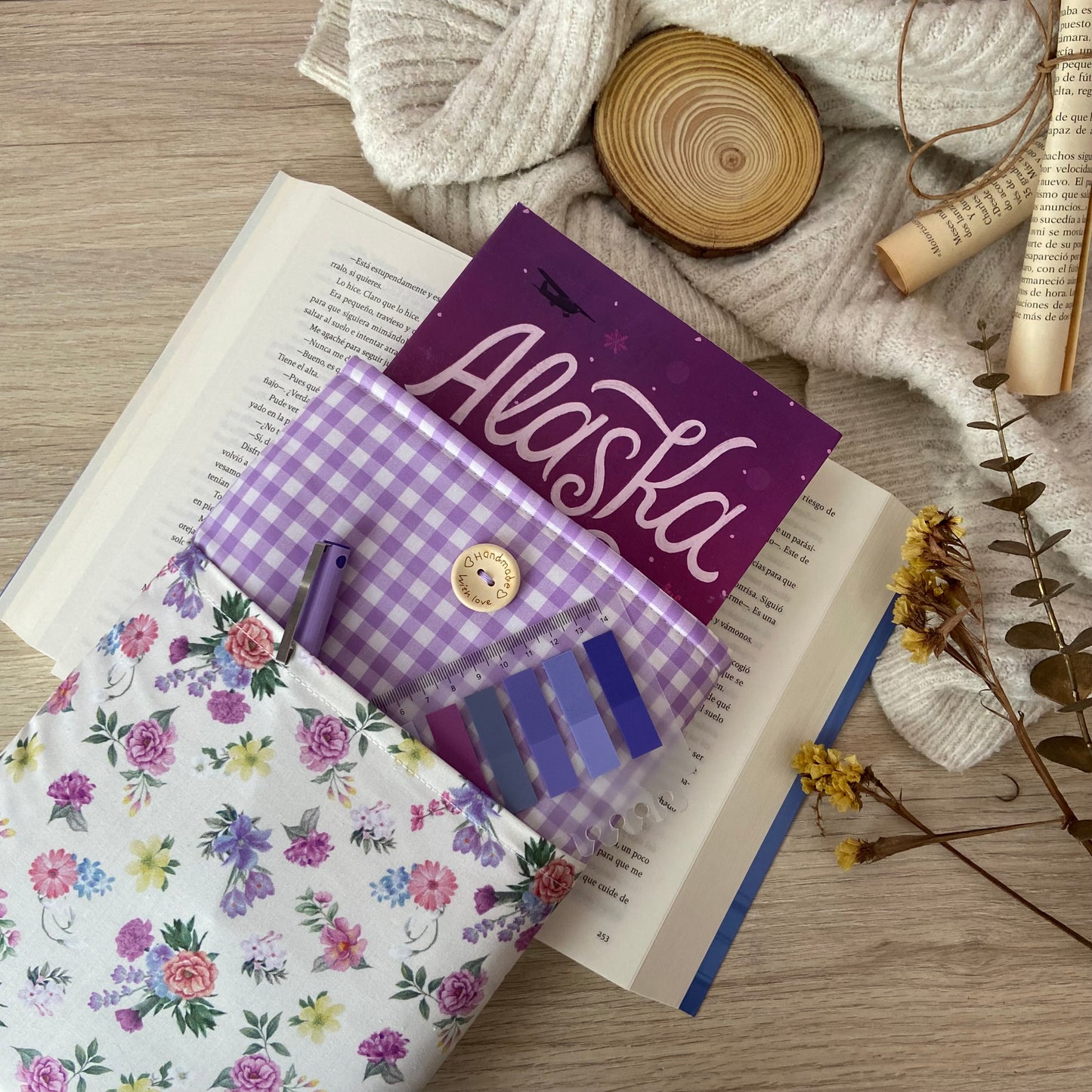 Funda literaria Bali con bolsillo