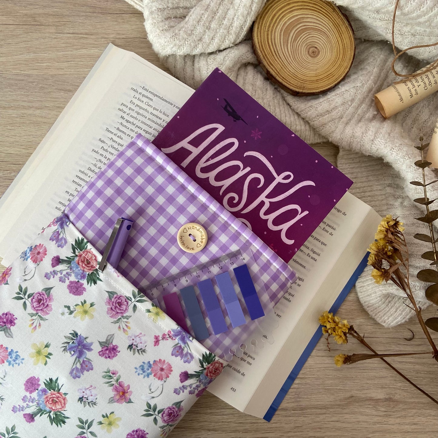 Funda literaria Bali con bolsillo