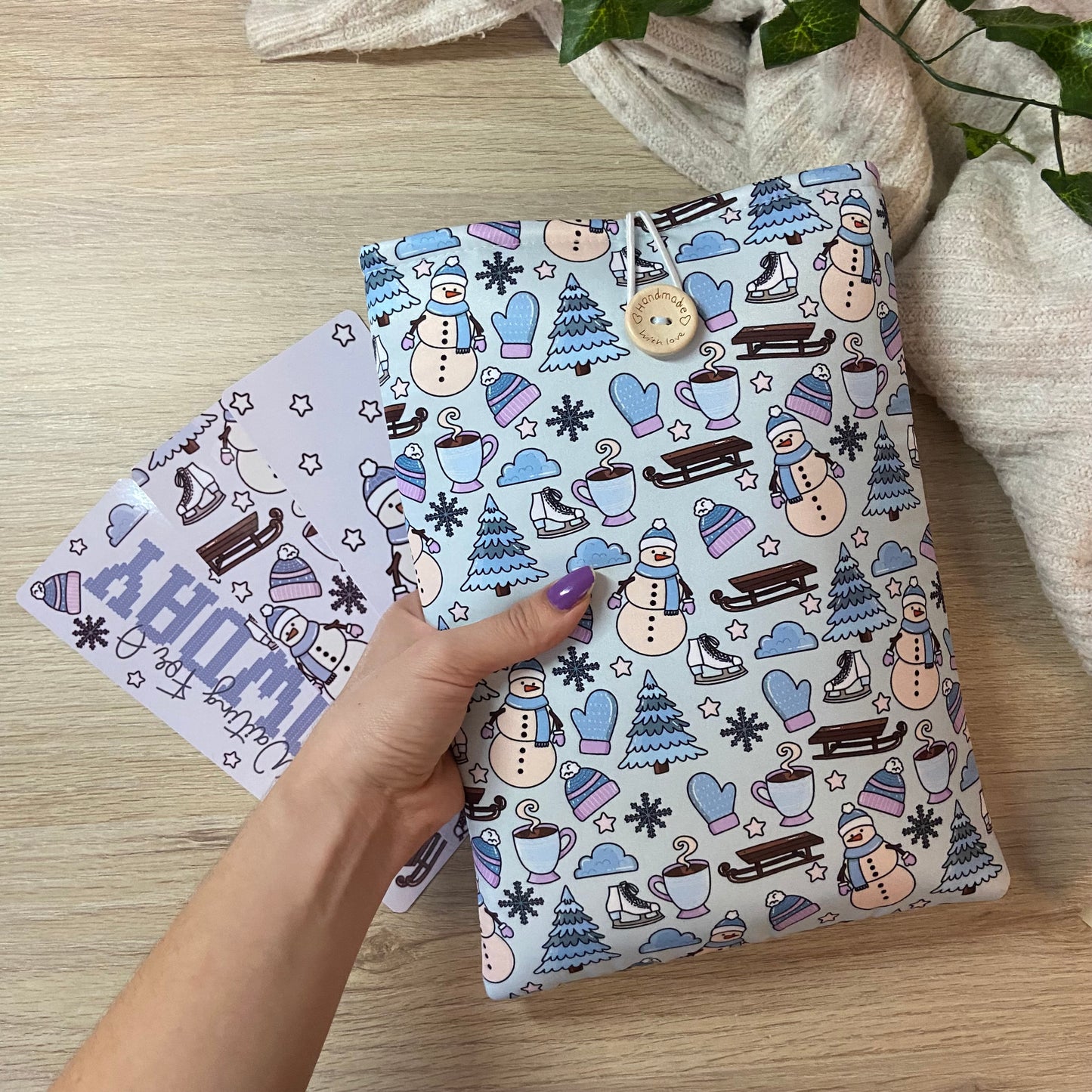 Funda literaria snowman