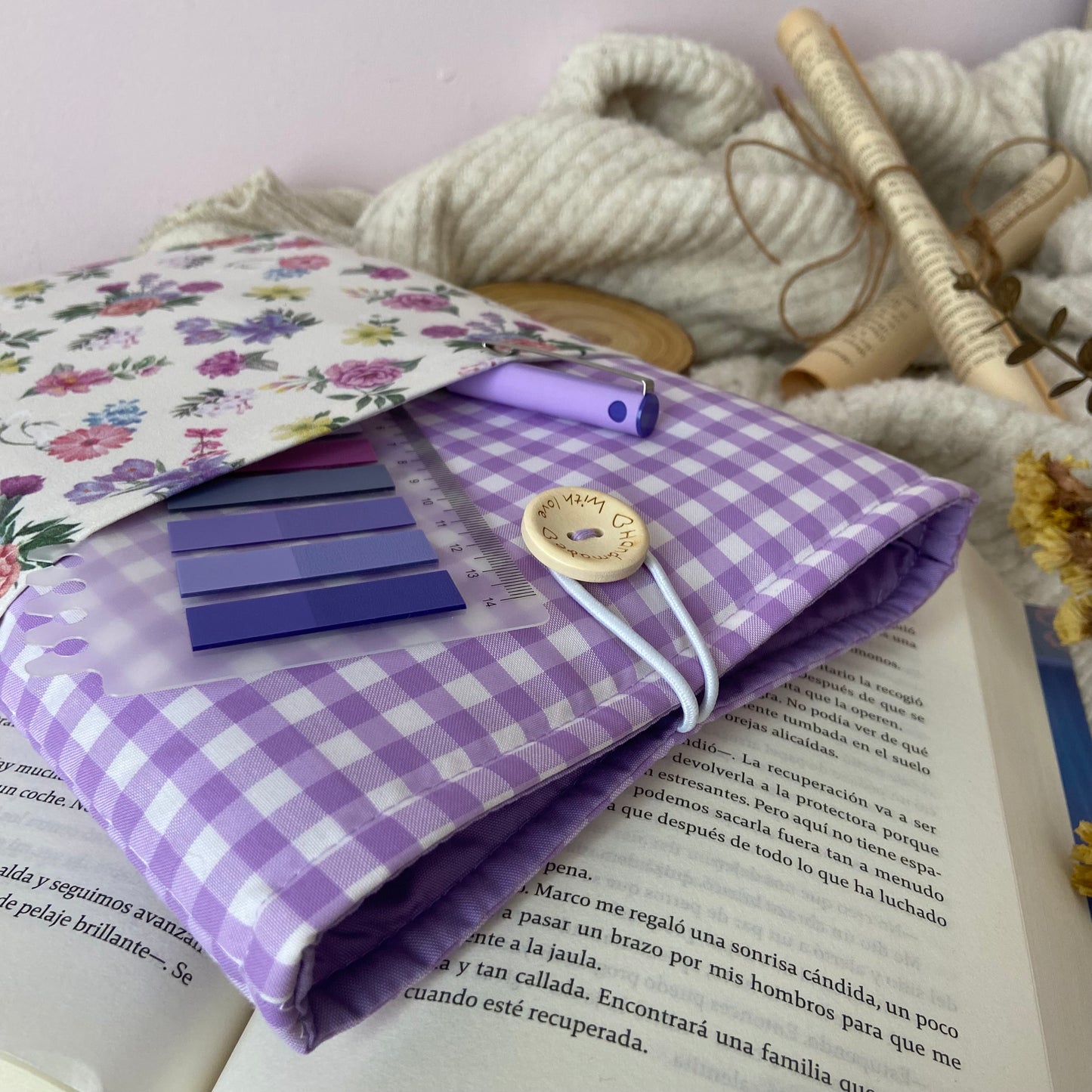 Funda literaria Bali con bolsillo