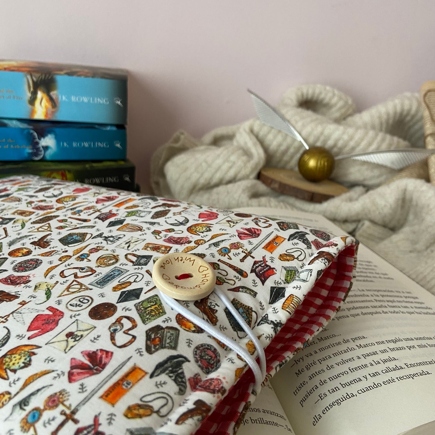 Funda literaria objetos Harry Potter