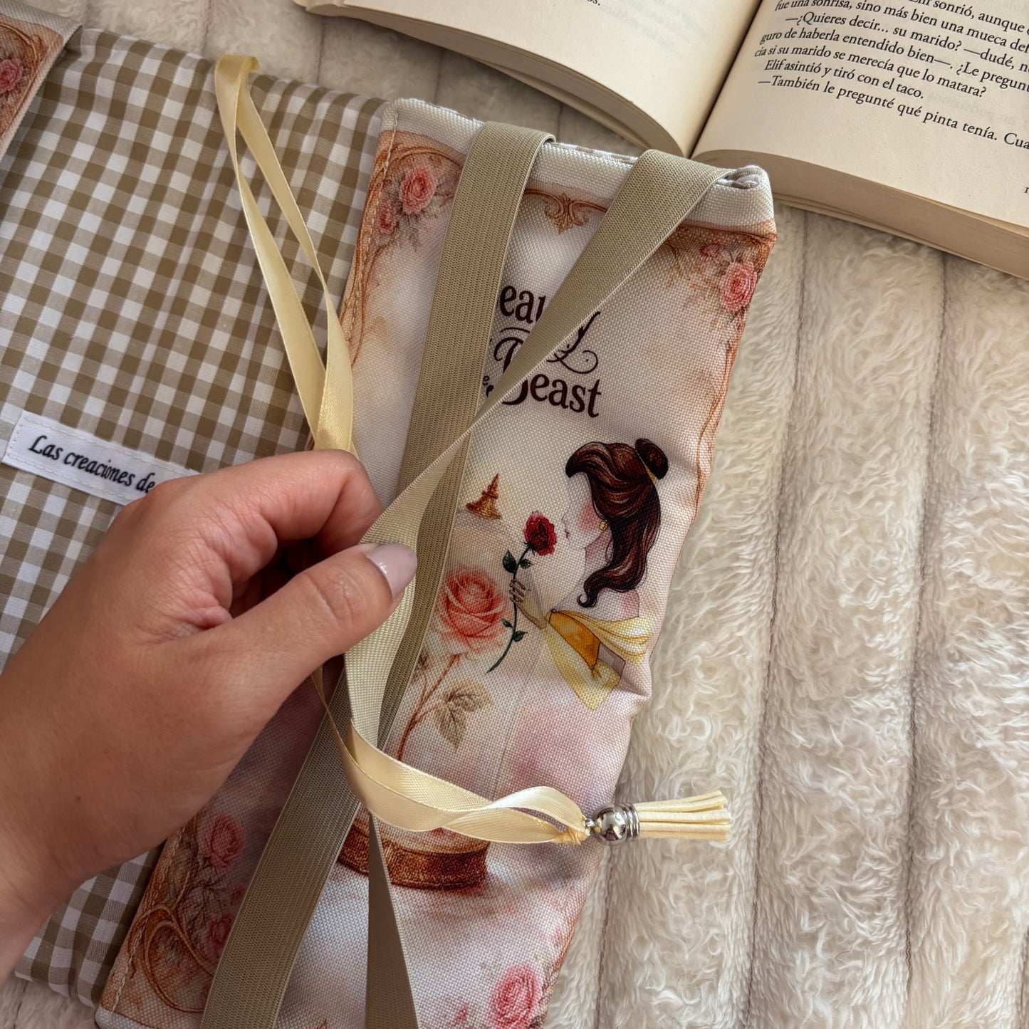 Funda ajustable érase una vez Bella y Bestia impermeable